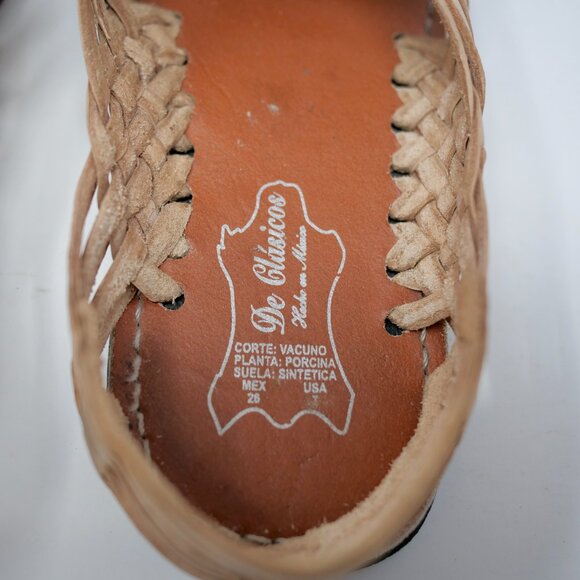 NEW De Clasico Mexican Huarache Sandals Light Brown Tan Men’s Size 9 Casual - Picture 9 of 9